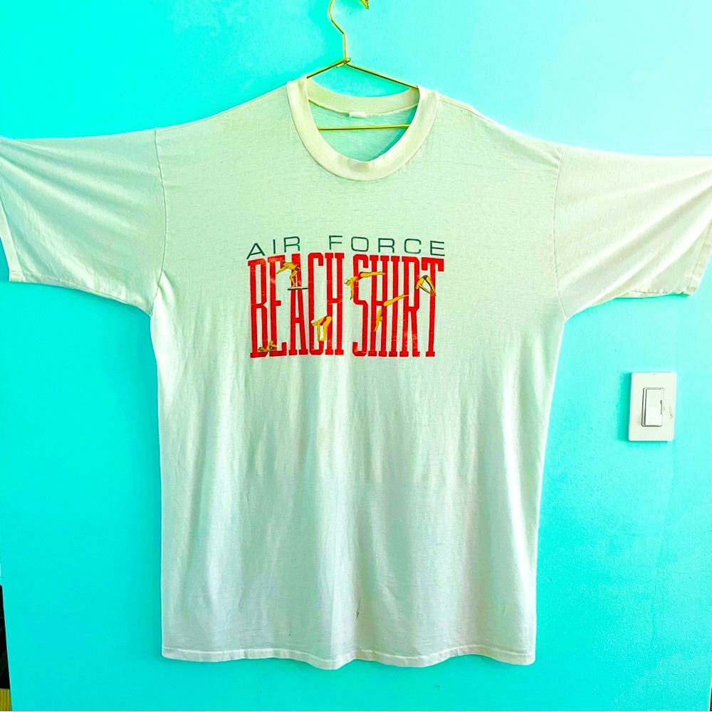Vintage Air Force Beach shirt 90s oversize t-shirt USAF VTG military USA